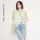 MO&Co.【秦嵐同款】針織衫馬海毛綿羊毛精紡鏤空漏針罩衫摩安珂 淺霧綠色 XS /155