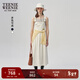 Teenie Weenie小熊白色連衣裙2025夏季新款減齡學(xué)院風(fēng)背帶裙中長(cháng)裙 乳白色 S