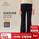英氏（YEEHOO）女童喇叭褲兒童褲子中大童裝長(cháng)褲休閑加厚加絨打底褲冬 黑色 165 