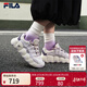 FILA 斐樂(lè )官方女鞋可頌鞋運動(dòng)鞋2025冬季新款鞋子厚底面包休閑鞋 浪漫紫/雨霧灰-ON 36