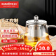 金灶（KAMJOVE）長(cháng)壺嘴玻璃泡茶壺 耐高溫304不銹鋼過(guò)濾內膽花茶壺飄逸杯茶藝壺 【精細過(guò)濾 聚流壺嘴】A-05 450ml