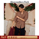 Abercrombie & Fitch經(jīng)典小麋鹿圖案美式人字紋棉質(zhì)長(cháng)袖襯衫25秋冬男裝125-5290 棕褐色 XL (180/116A)