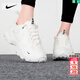 耐克（NIKE）女鞋 26春季新款跑步鞋氣墊透氣休閑鞋厚底增高老爹鞋運動(dòng)鞋子女 DD9682-100/偏小/奶白 38.5