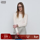 Teenie Weenie小熊女裝T恤26春季新款柔軟舒適通勤日常亨利領(lǐng)長(cháng)袖T 象牙白 M