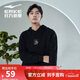 鴻星爾克鴻鵠丨衛衣男運動(dòng)休閑秋季時(shí)尚國潮套頭連帽運動(dòng)上衣 正黑 L