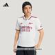 adidas阿森納球員版第二客場(chǎng)足球POLO領(lǐng)短袖球衣男裝阿迪達斯官方   白色/學(xué)院紅   M