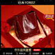 江南森林 JIANGNAN FOREST輕奢包包女款水桶包托特包女士大容量單肩包斜挎包情人節生日禮物 紅色【精美禮盒裝】 送老婆送女友送媽媽