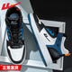 回力男鞋高幫板鞋男秋冬季新款潮流百搭小白鞋增高籃球休閑運動(dòng)鞋子男 白黑-0705 42