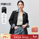 尚都比拉2025年春秋新款休閑氣質(zhì)西裝外套女職業(yè)通勤面試小西服 黑色 L
