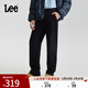 Lee25秋冬新品寬松直筒經(jīng)典斜紋布抓絨男休閑褲潮流LMB004051209 黑色 32