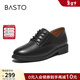 百思圖2025春商場(chǎng)新款黑色牛津鞋皮鞋女一腳蹬羊皮皮鞋WWE57AM5 黑色 37 (235mm)