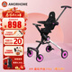 AMORHOME溜娃嬰兒推車(chē)輕便可折疊簡(jiǎn)易傘車(chē)遛娃神器高景觀(guān)兒童手推車(chē) 櫻花粉【全包款/無(wú)需安裝】