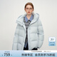 范思藍恩高光云朵系列多巴胺泡芙羽絨服女冬裝連帽慵懶短款外套女 冰藍色 S （尺碼偏大，卡碼建議往小拍）