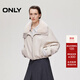 ONLY2025秋季新款松弛慵懶寬松保暖毛領(lǐng)PU棉服外套女|1254PU002 C63鵜鶘沙色 S