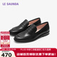 萊爾斯丹萊福家族2025新款復古小香風(fēng)一腳蹬樂(lè )福女單鞋19002 黑色BKG 39