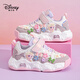 迪士尼艾莎春季透氣女童鞋子戶(hù)外運動(dòng)鞋校園軟底輕便兒童跑步鞋子 藕紫【皮面防水】 30 內長(cháng)約19.0 /腳長(cháng)18.0 