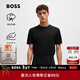 雨果博斯BOSS【100%棉】男士棉質(zhì)平紋針織短袖T恤 001-黑色 M