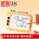 科巢兒童畫(huà)板家用嬰幼兒磁性涂色涂鴉神器寶寶寫(xiě)字板畫(huà)畫(huà)玩具可擦 小恐龍-卡姆黃【含1畫(huà)筆3印章】