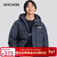 斯凱奇（Skechers）新年禮物羽絨服冬季連帽保暖外套休閑短款大衣男女同款L324U154