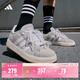 adidas「面包鞋」GRAND COURT BASE 00s休閑低幫板鞋男女阿迪達斯 淺灰/白色/樹(shù)脂黃   38