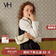 VANESSA HOGAN VH女包知夏軟包輕奢牛皮鏈條單肩包珍珠斜挎包新年禮物送女友 米白