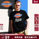 Dickies【經(jīng)典款】短袖情侶款藝術(shù)字體LOGO印花短袖t恤男 短袖DK007087 黑色 S