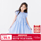 左西童裝女童公主裙連衣裙子女孩無(wú)袖背心裙2025新款萊賽爾蓬蓬裙 藍色 130 建議身高130cm左右