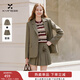 香影學(xué)院風(fēng)卡其西裝外套女2026春季新款輕職場(chǎng)通勤西服百褶裙套裝 卡其 S