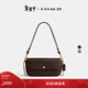 蔻馳（COACH）女士經(jīng)典標志BROOK單肩翻蓋鏈帶包老花斜挎包百搭復古女包 B4/楓樹(shù)棕色