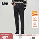 Lee商場(chǎng)同款709修身錐形黑灰暖巖恒溫男保暖牛仔褲 黑灰色 29褲長(cháng) 31