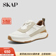 圣伽步（SKAP）運動(dòng)休閑鞋男士厚底阿甘戶(hù)外老爹鞋 米白 43