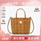 MCM【年終奢品】Toni Visetos老花單肩斜挎包菜籃子托特包送女生禮物 干邑色MWPAATN04CO001