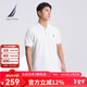 諾帝卡（NAUTICA）男裝25春夏新款商務(wù)休閑舒適親膚棉氨透氣短袖POLO男 白色1BW M