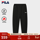 FILA 斐樂(lè )官方男士針織長(cháng)褲冬季新款時(shí)尚休閑加絨舒適收口褲 正黑色-BK L 175/84A/L