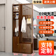 藝居佳品新中式實(shí)木玄關(guān)柜鞋柜衣帽架一體客廳隔斷柜入戶(hù)裝飾柜換鞋凳 現代中式坐凳220*80cm