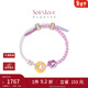 周大福 SOINLOVE 蜜粉金十里紅妝桃花黃金平安扣手鏈手繩可調節 VR1601 紫映桃夭 VR1601