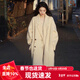 GARNUO燕麥色雙面羊毛大衣女中長(cháng)款秋冬新款高級感小個(gè)子赫本風(fēng)毛呢外套 燕麥色 M 【111-130斤】