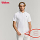威爾勝（Wilson）官方夏季男士DAILY網(wǎng)球服運動(dòng)訓練吸濕速干短袖POLO衫 亮白色-WM20056512WTA M /175/96A