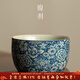 陶羽老陶泥青花漢瓦茶壺家用陶瓷功夫茶具開(kāi)片可養茶水壺復古泡茶器 仿古青花-萬(wàn)花杯 175ml