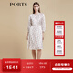 PORTS寶姿商場(chǎng)同款早春新品女裝交織光影印花連衣裙LD8D050PPT017 亞麻淺金印花 M (6)