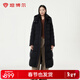坦博爾高充絨量羽絨服女長(cháng)款過(guò)膝收腰連帽秋冬商務(wù)保暖外套TBF530872Z 黑色 XL (175)