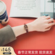 聚利時(shí)（Julius）女士手表女款小巧氣質(zhì)小表盤(pán)方形學(xué)生2026新款簡(jiǎn)約皮帶紅色石英表 安可拉紅【2026爆火】