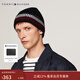 Tommy Hilfiger秋冬男女情侶羊毛混紡休閑潮流拼色翻邊保暖毛線(xiàn)冷帽針織帽 黑色BDS 均碼（頭圍46cm）