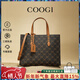COOGI包包女款品牌奢侈女士手提托特包新年情人節生日禮物送女友老婆 咖啡色