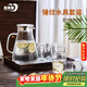 青蘋(píng)果水壺水杯套裝 涼水壺冷水壺錘紋耐熱玻璃嘟嘟壺*1錘紋玻璃杯*6