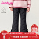 笛莎（DEESHA）童裝女童羽絨褲2025冬季新款小童女孩兒童洋氣時(shí)尚保暖喇叭褲 黑色 100