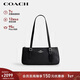 蔻馳（COACH）【品牌直供】ASHER女士純色單肩斜挎法棍包黑色CBJ05新年禮物
