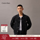 Calvin KleinJeans春秋男士美式潮流復古ck純棉經(jīng)典翻領(lǐng)潮殼牛仔夾克外套 57L-牛仔黑 M