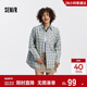 森馬（Semir）[商場(chǎng)同款]長(cháng)袖襯衫女中長(cháng)款格子2025秋寬松落肩襯衣101525105003