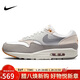 耐克NIKE休閑鞋男子氣墊AIR MAX 1運動(dòng)鞋IB1492-121白灰/卡其44